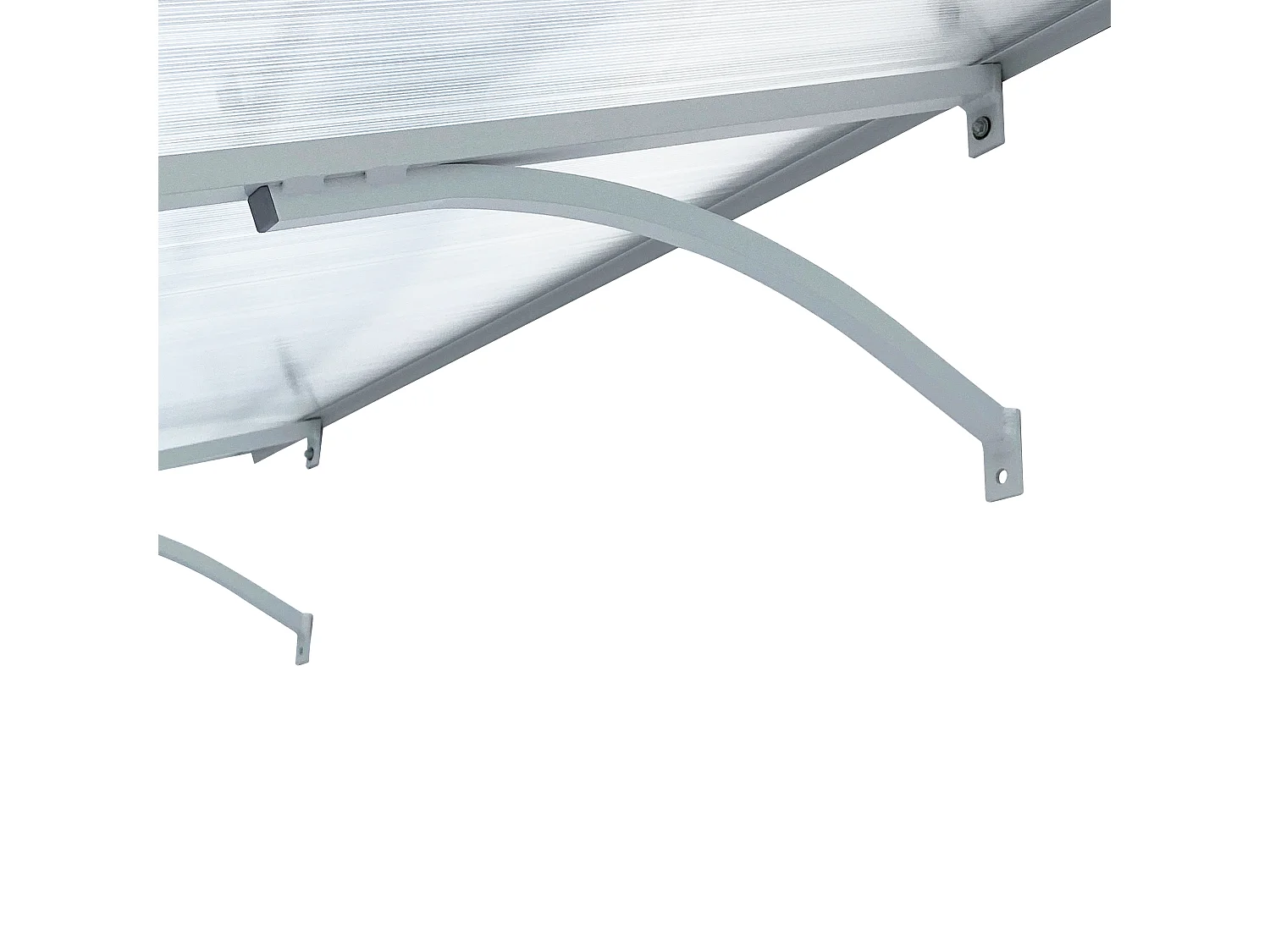 Auvent à cadre en aluminium STARKEDACH Straight T-160 7035 avec revêtement en polycarbonate