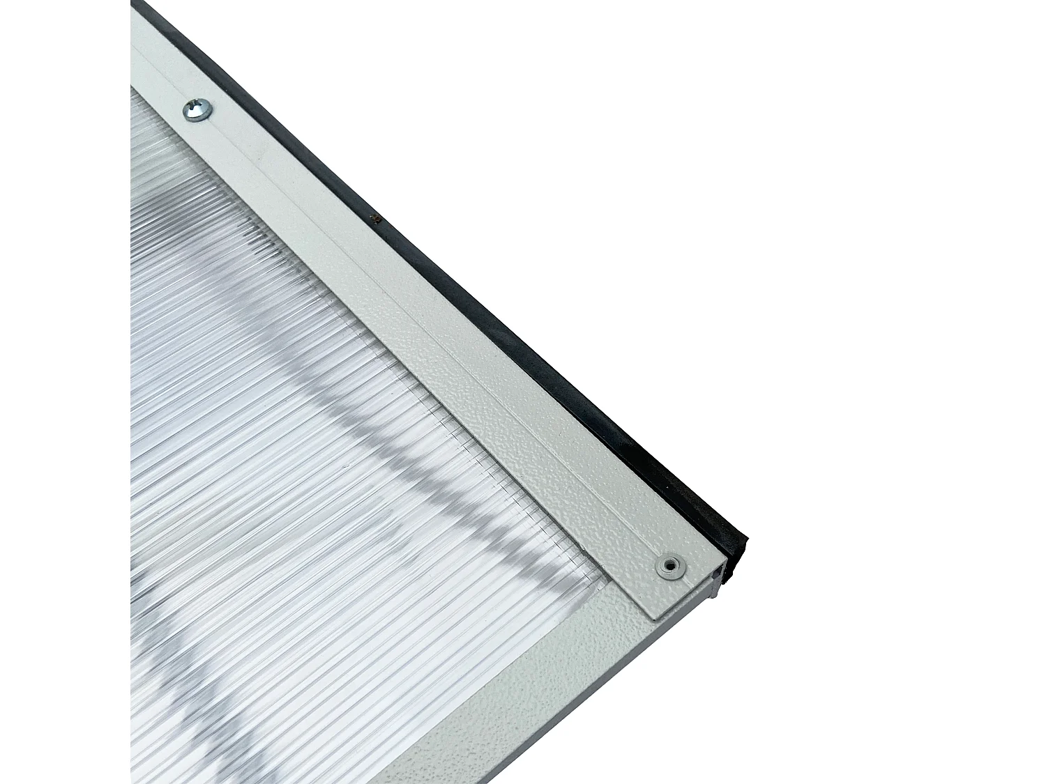 Auvent à cadre en aluminium STARKEDACH Straight T-160 7035 avec revêtement en polycarbonate
