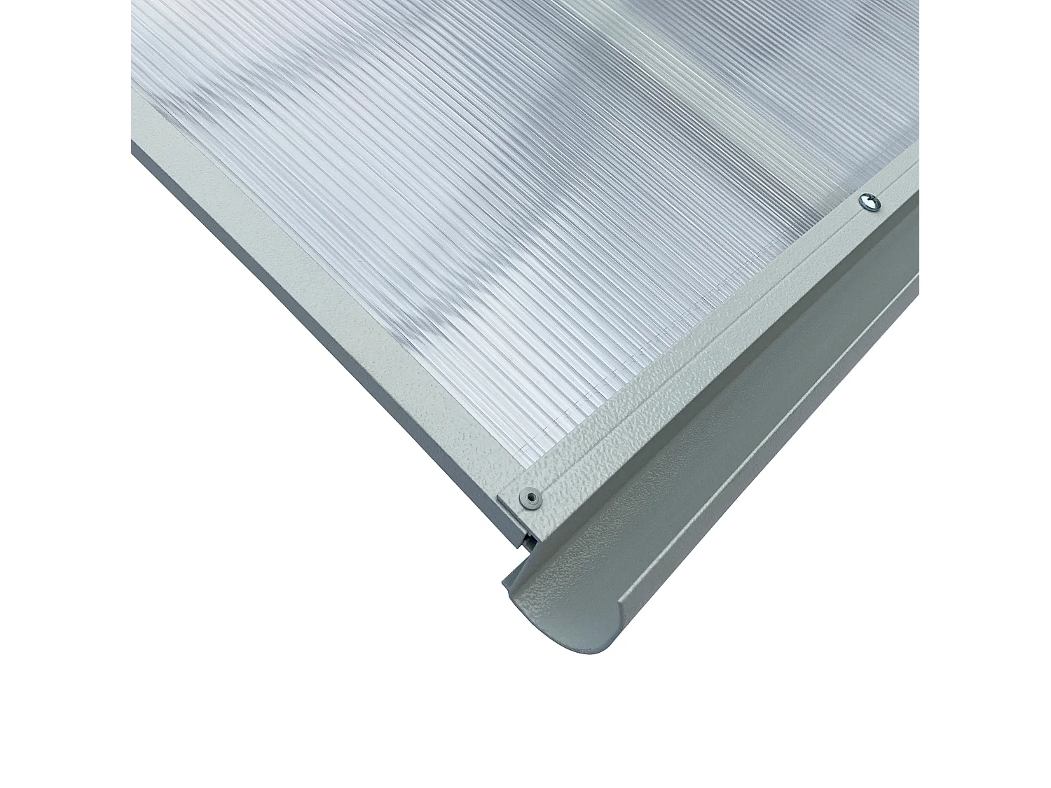 Auvent à cadre en aluminium STARKEDACH Straight T-160 7035 avec revêtement en polycarbonate