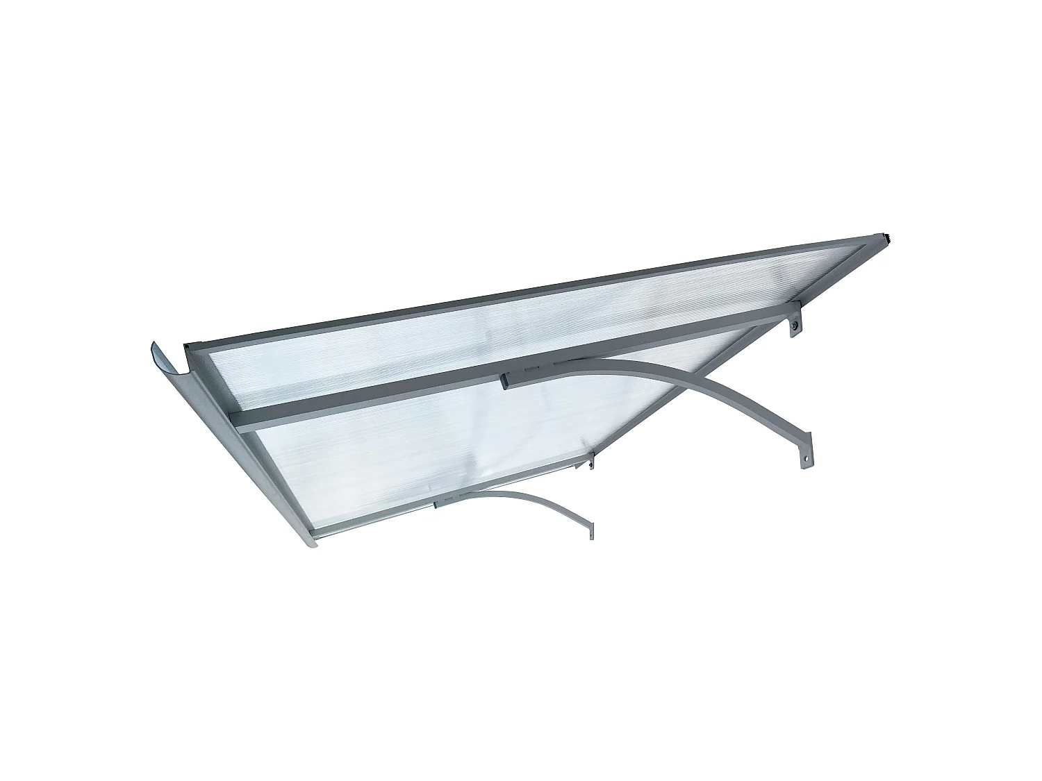 Auvent à cadre en aluminium STARKEDACH Straight T-160 7035 avec revêtement en polycarbonate