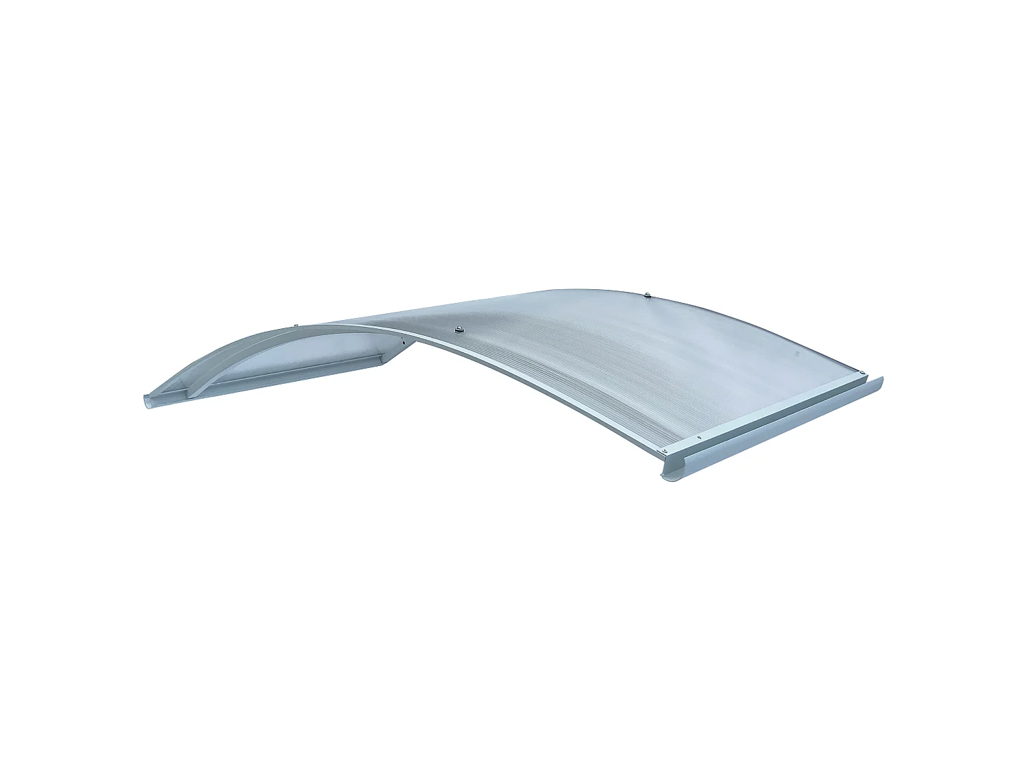 Auvent à cadre en aluminium RODEO R-150 7035 bombé avec revêtement en polycarbonate