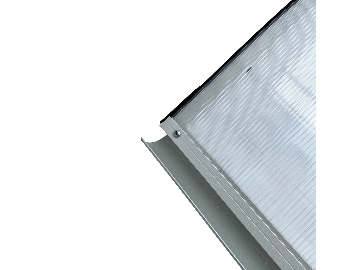 Auvent à cadre en aluminium RODEO R-150 7035 bombé avec revêtement en polycarbonate