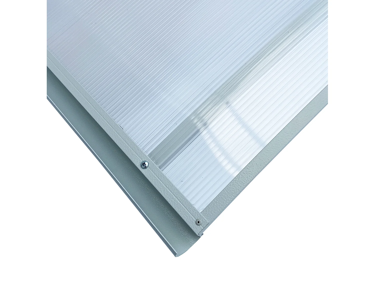 Auvent à cadre en aluminium RODEO R-150 7035 bombé avec revêtement en polycarbonate