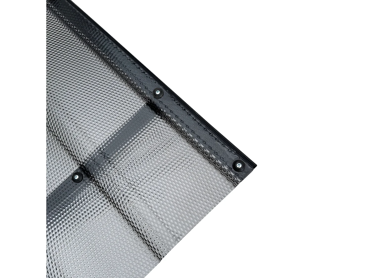 Daszek nad drzwi aluminiowy STARKEDACH DIAMONDS T-150 – prosty, 150 x 95,4 cm, rama antracytowa RAL 7016, dach szary z efektem dachówki
