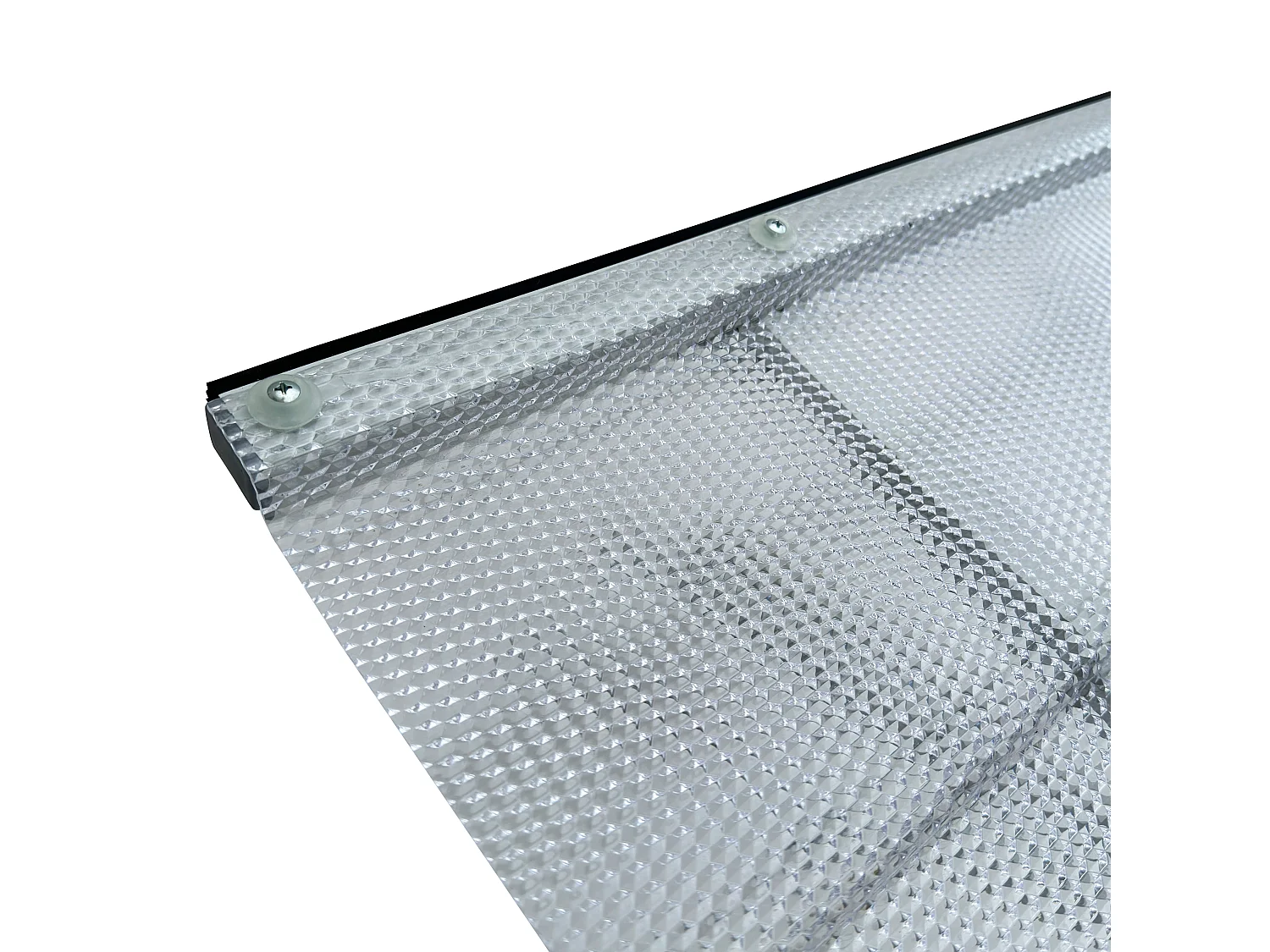 Auvent à cadre en aluminium STARKEDACH DIAMONDS Straight T-150 7035 avec revêtement monolithique en polycarbonate