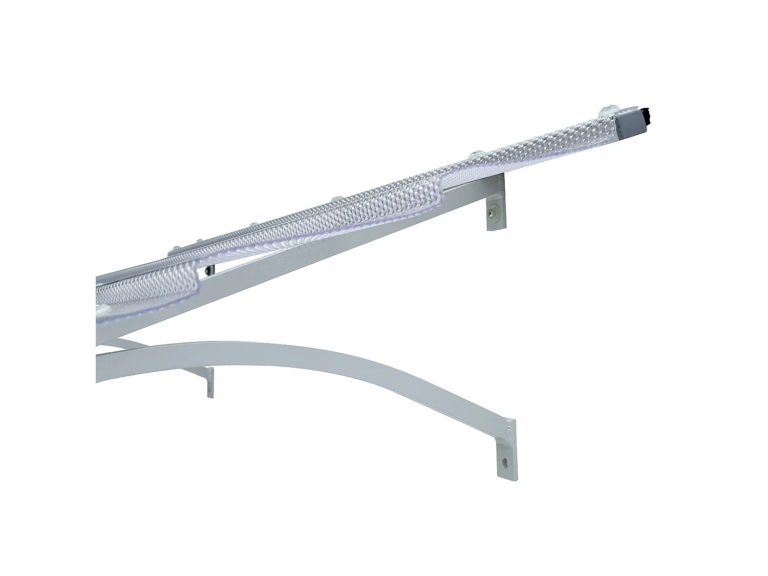 Auvent à cadre en aluminium STARKEDACH DIAMONDS Straight T-150 7035 avec revêtement monolithique en polycarbonate
