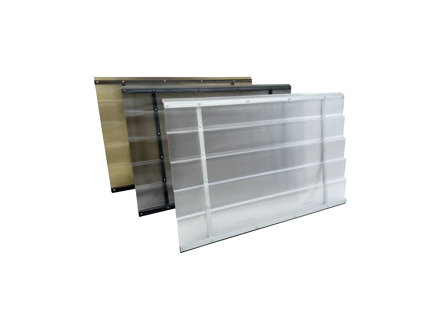 Auvent à cadre en aluminium STARKEDACH DIAMONDS Straight T-150 7035 avec revêtement monolithique en polycarbonate