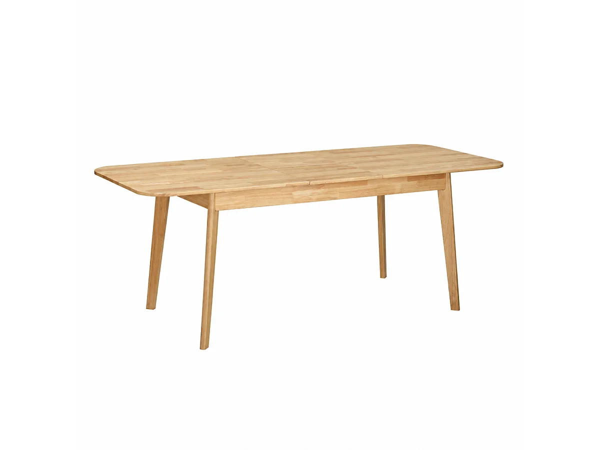 Table à manger extensible de 160 à 200 cm en bois massif - SOLINE