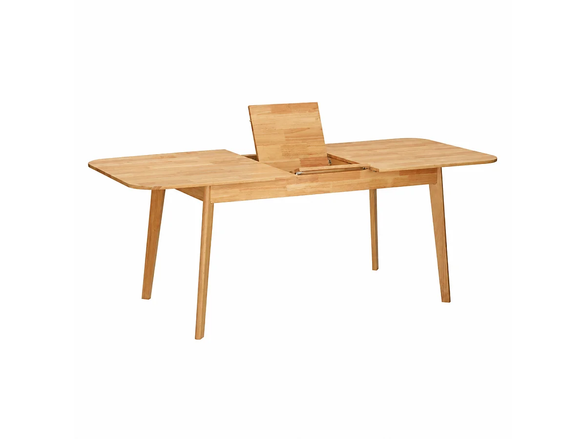 Table à manger extensible de 160 à 200 cm en bois massif - SOLINE