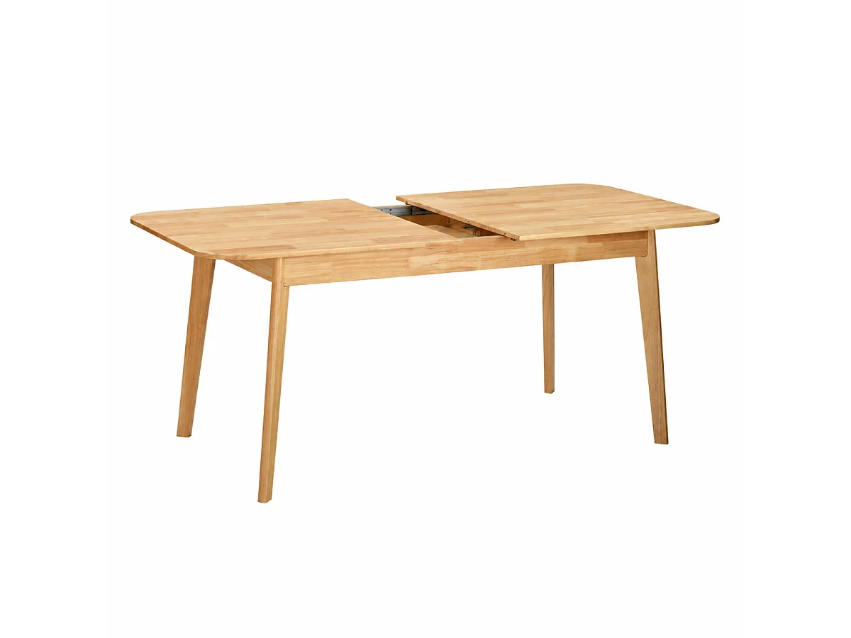 Table à manger extensible de 160 à 200 cm en bois massif - SOLINE