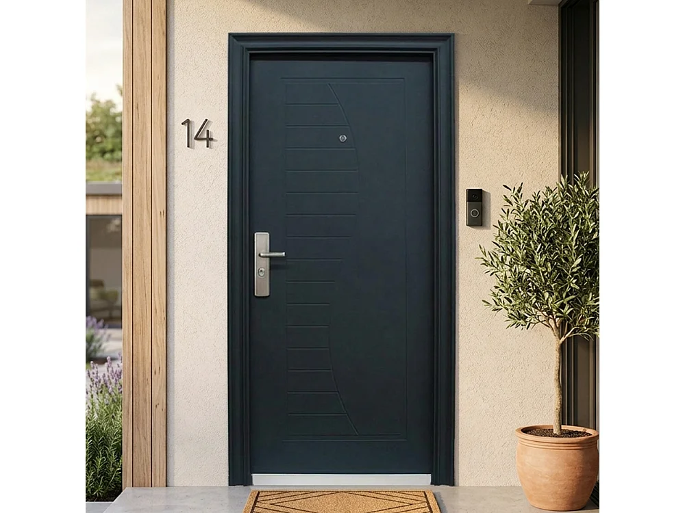 Porta blindata da esterno in Grigio Opaco P18