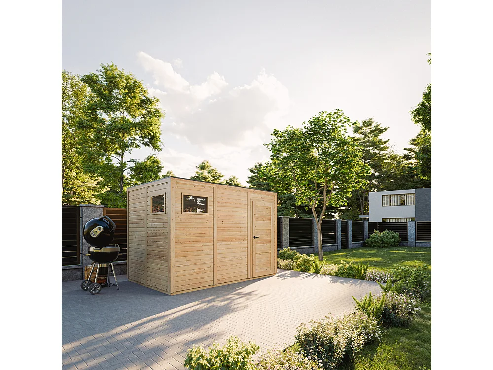 Wooden Garden Shed - 6.18 m² / 202x306xH210 cm - M326F2