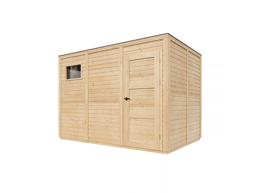 Wooden Garden Shed with Floor - 6.18 m² / 202x306xH216 cm - M326F2+M326G