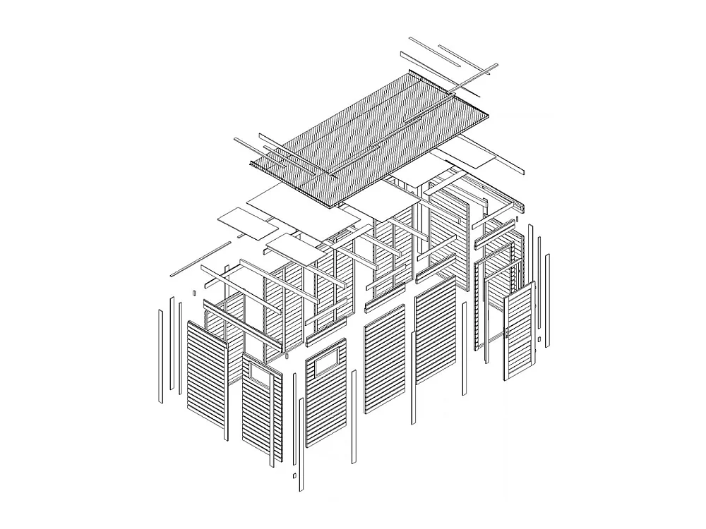 Wooden Garden Shed - 8,16 m² / 202x404xH210 cm - M327F2