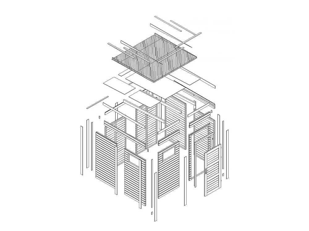 Wooden garden shed - 4,20 m² / 202x208xH210 cm - M325F2