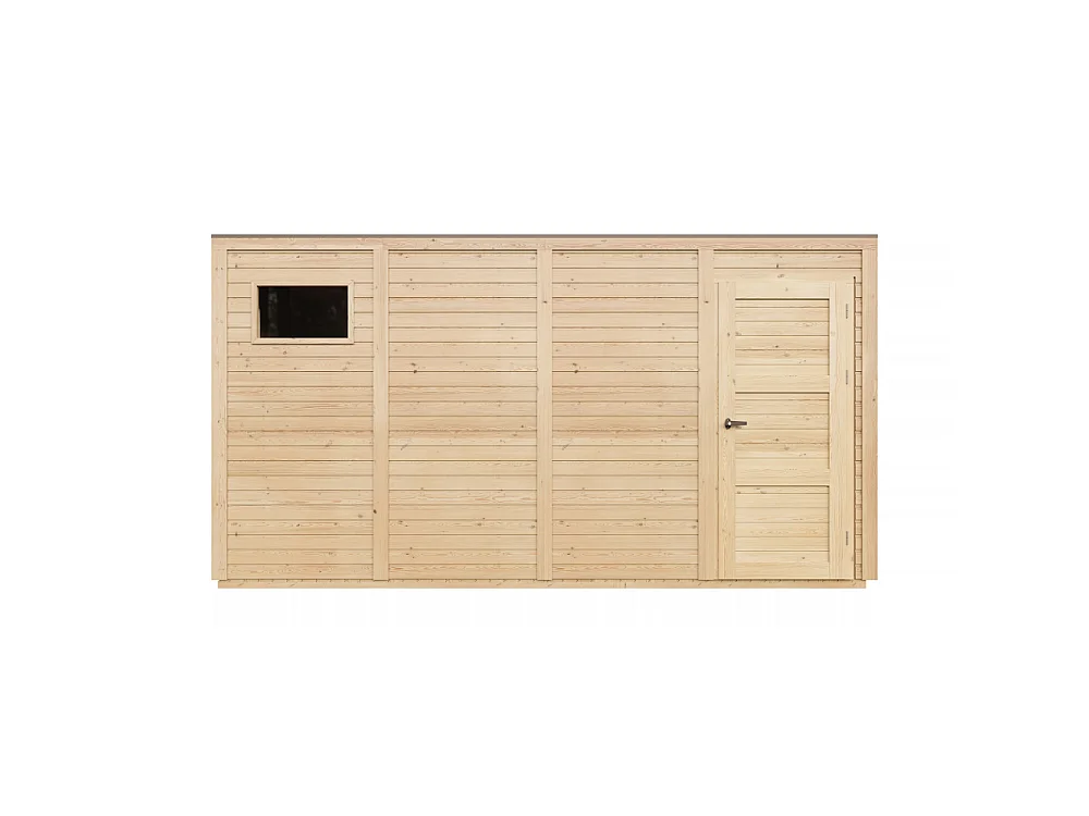 Wooden Garden Shed - 8,16 m² / 202x404xH216 cm - M327F2+M327G