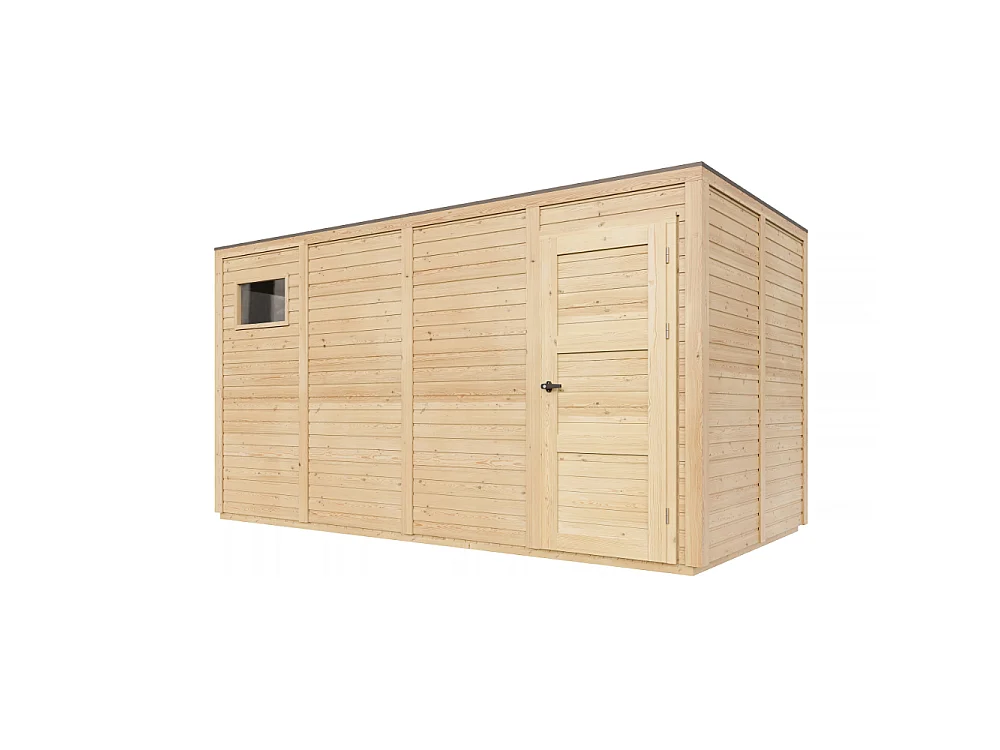 Wooden Garden Shed - 8,16 m² / 202x404xH216 cm - M327F2+M327G