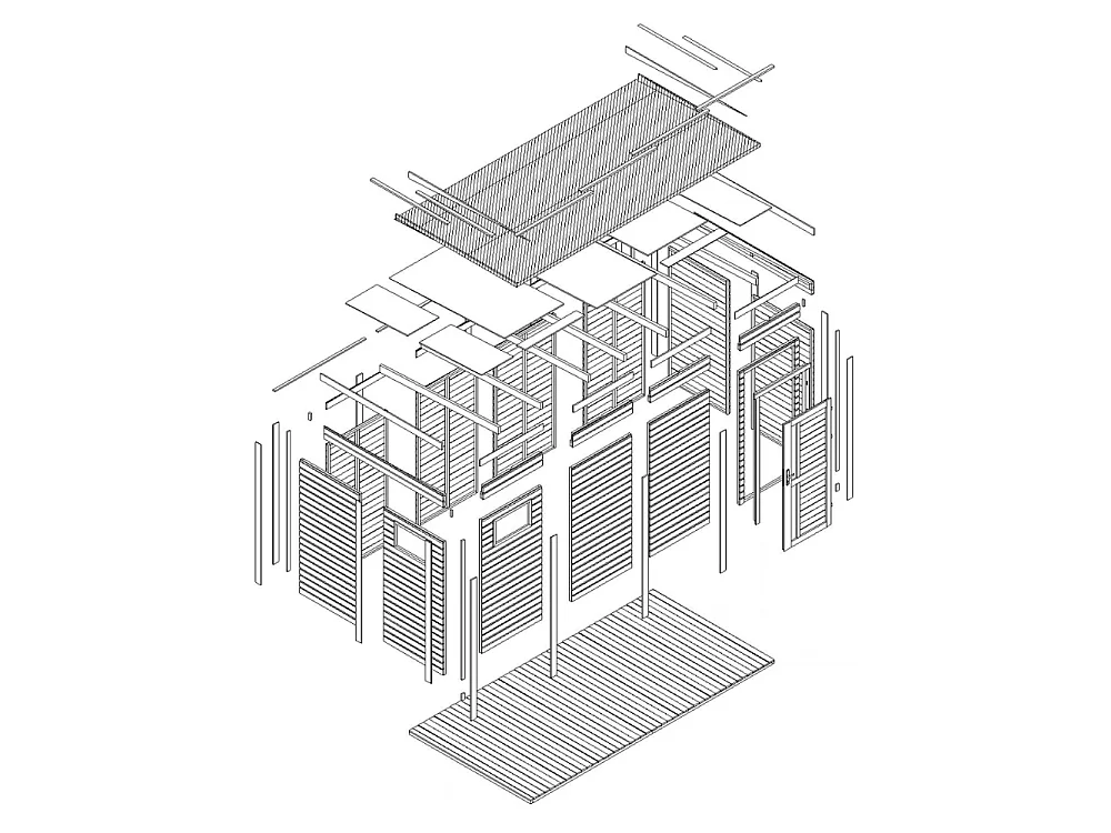 Wooden Garden Shed - 8,16 m² / 202x404xH216 cm - M327F2+M327G