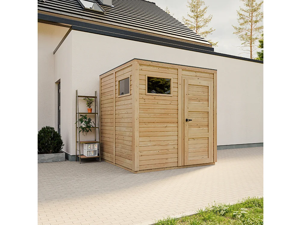 Wooden Garden Shed with Floor - 4,20 m² / 202x208xH216 cm - M325F2+M325G