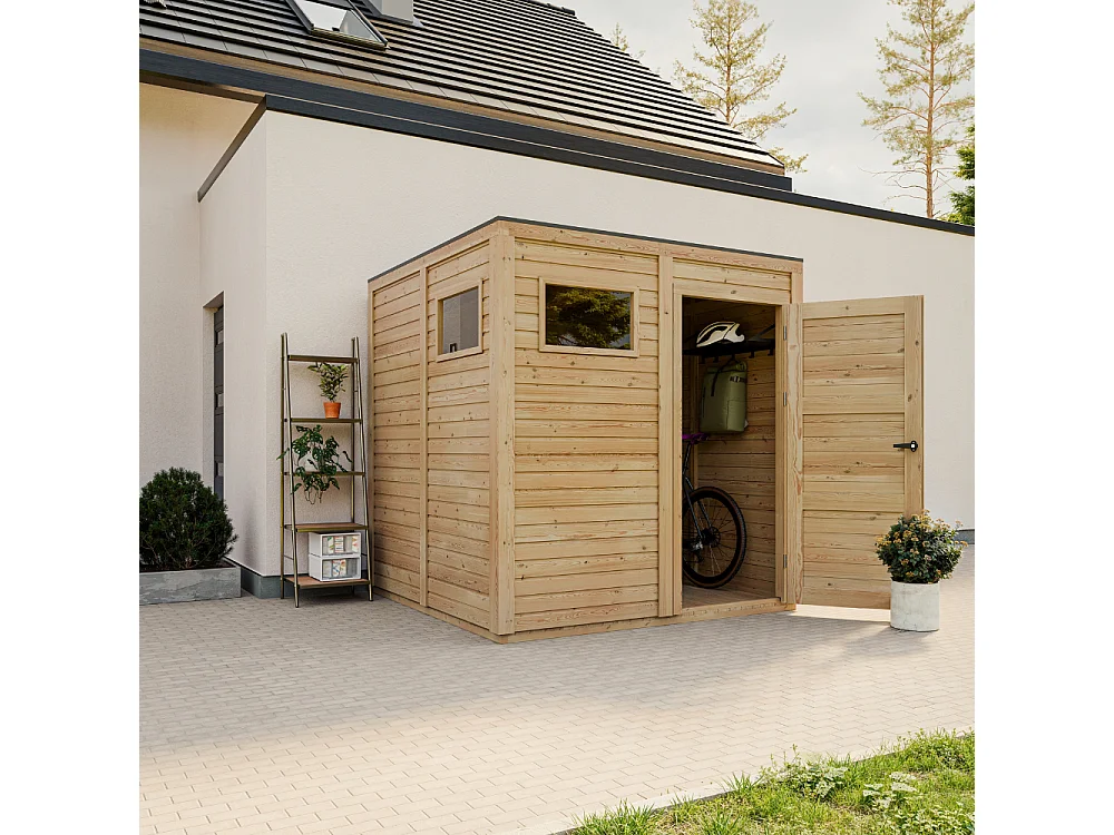 Wooden Garden Shed with Floor - 4,20 m² / 202x208xH216 cm - M325F2+M325G