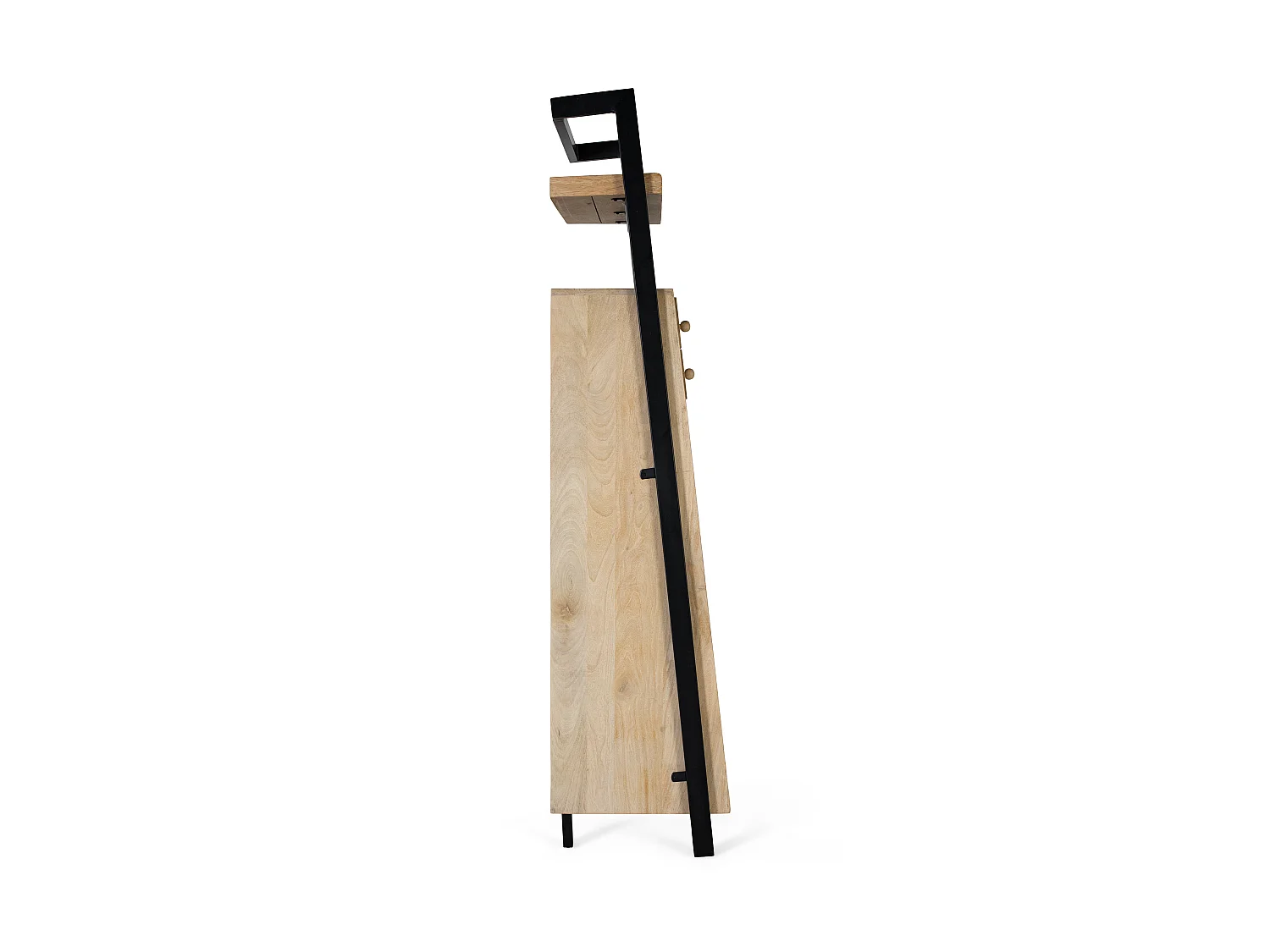 Barkast van mangohout, 190 cm, Scandinavische industriële stijl
