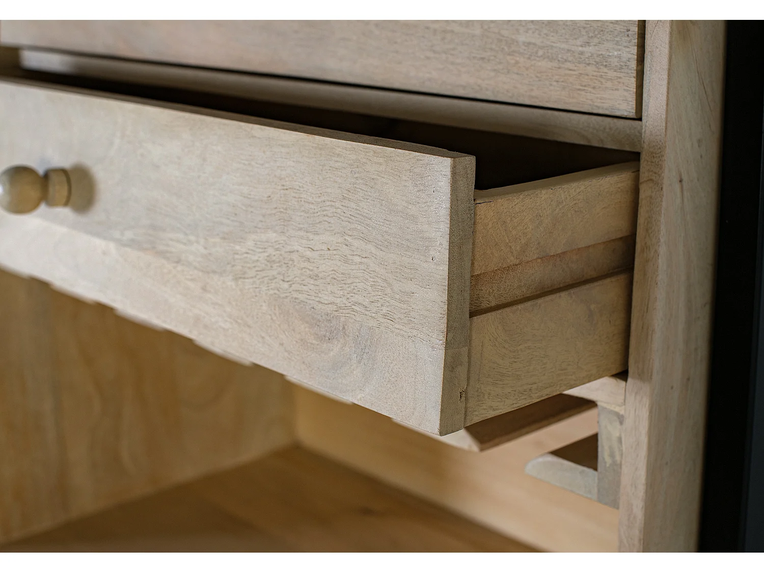 Barkast van mangohout, 190 cm, Scandinavische industriële stijl