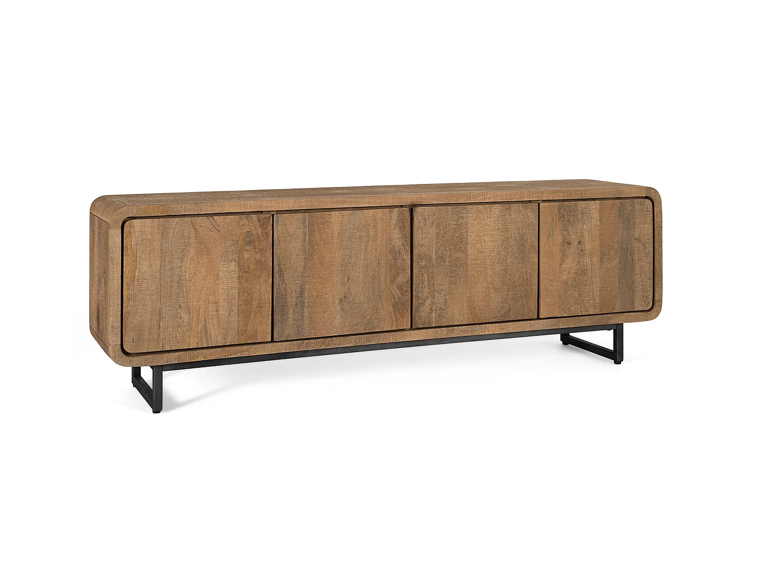 TV-Ständer aus Mangoholz, 180 cm, moderner nordischer Stil