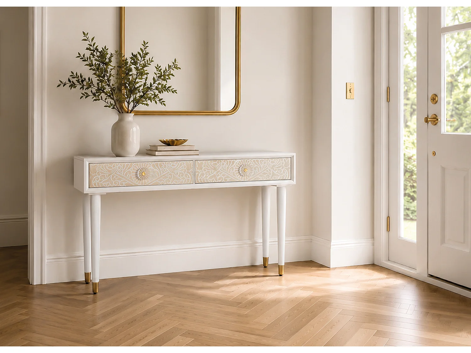 Consoletafel van mangohout, 140 cm, moderne mediterrane stijl