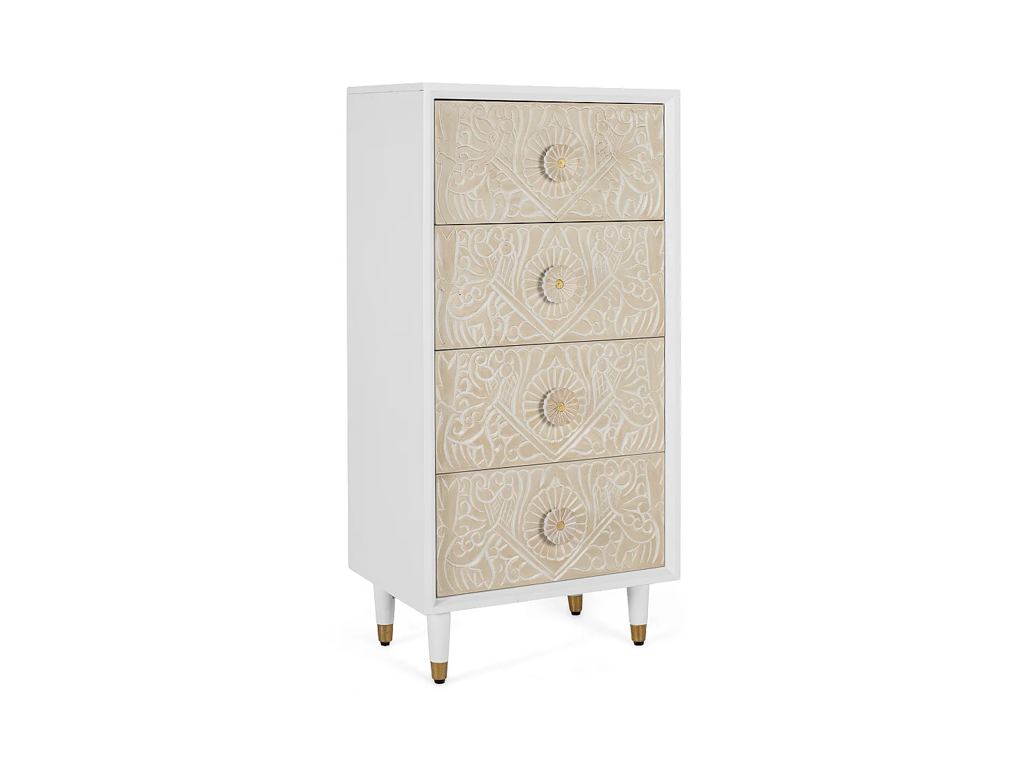 Kommode aus Mangoholz, 60 cm, moderner mediterraner Stil