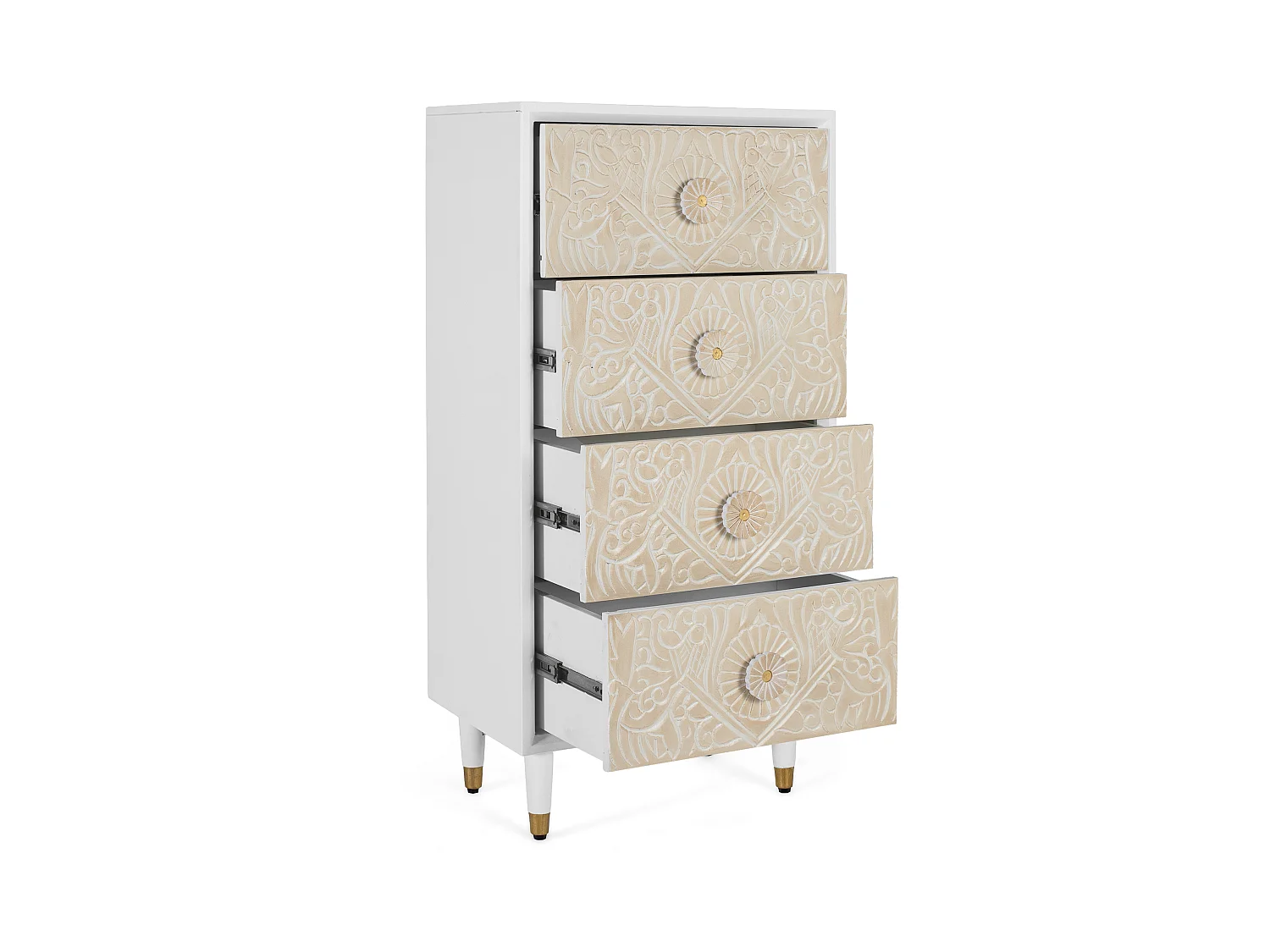 Kommode aus Mangoholz, 60 cm, moderner mediterraner Stil