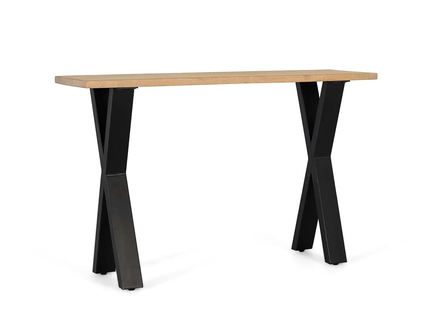 Console en Bois de Manguier 120 cm Style Rustique Industriel