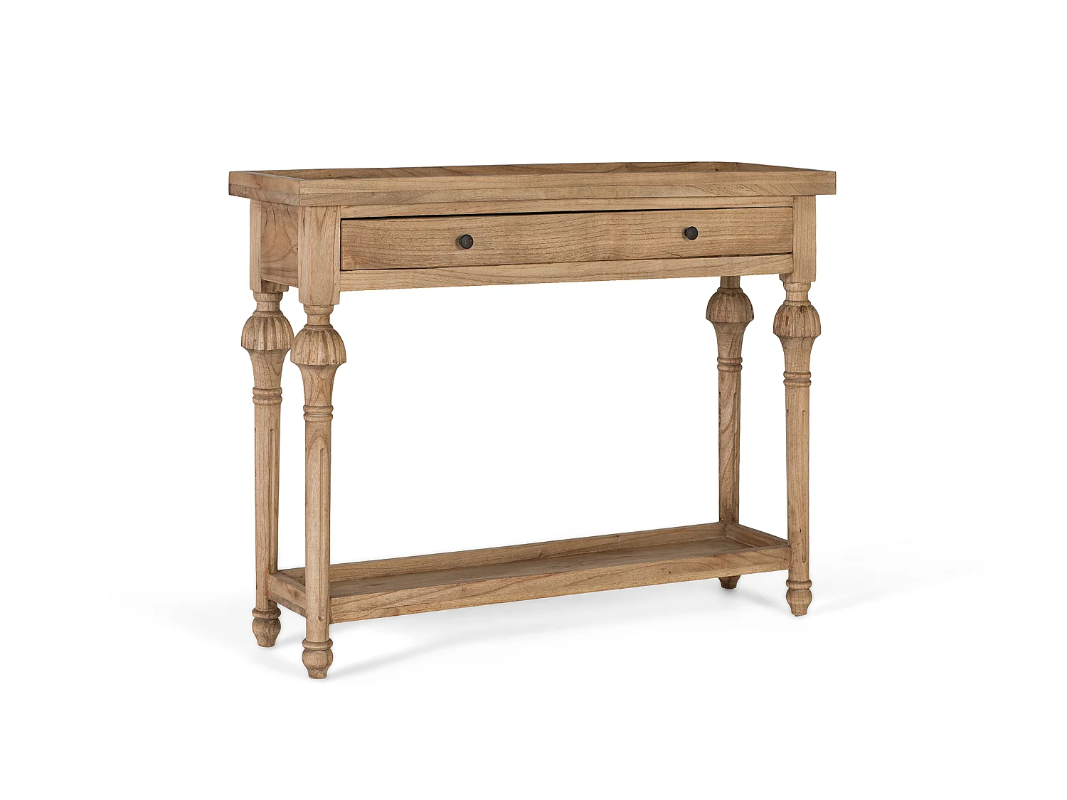 Console en Bois de Mindi 100 cm Style Rustique Moderne