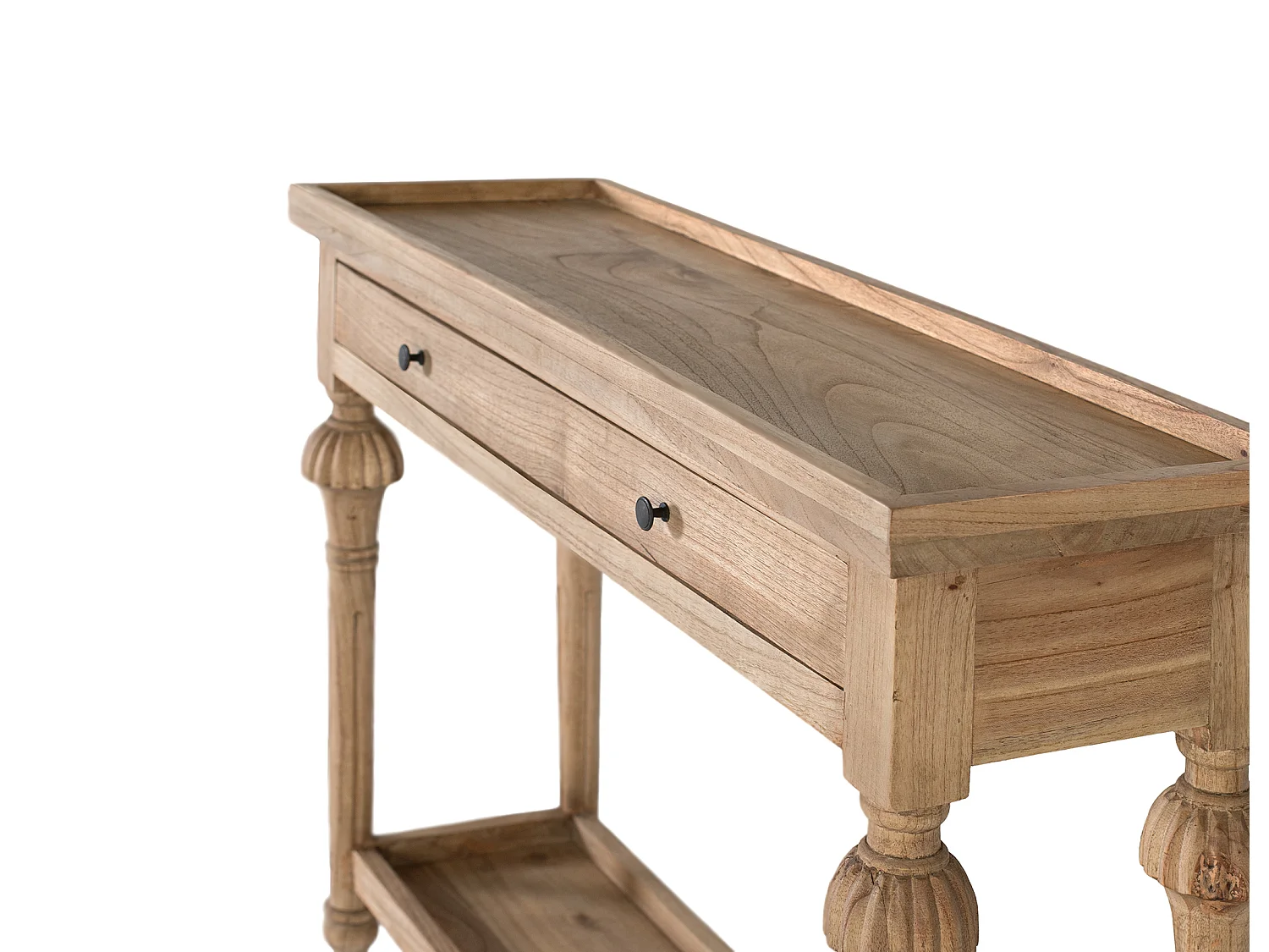 Console en Bois de Mindi 100 cm Style Rustique Moderne