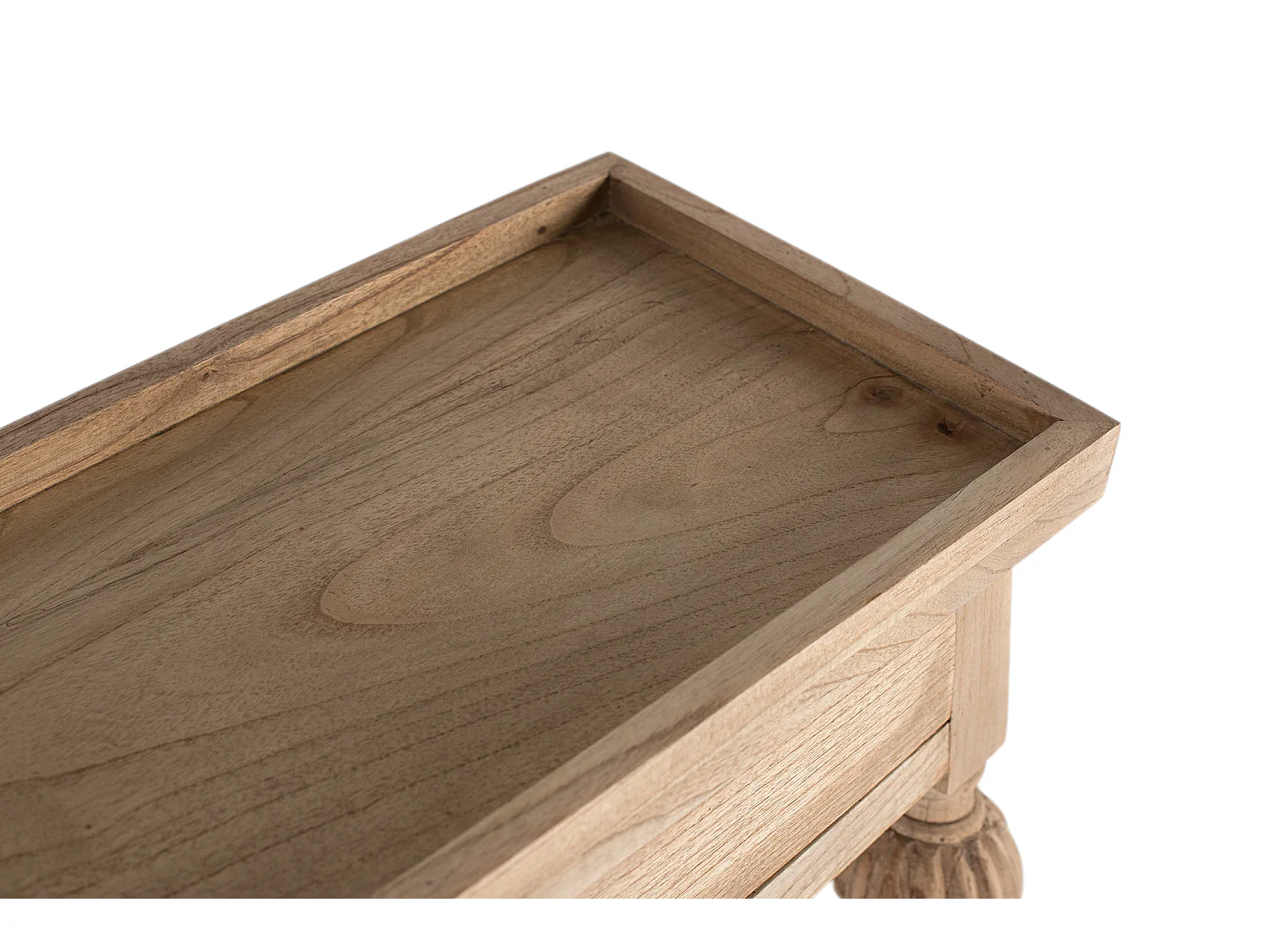 Console en Bois de Mindi 100 cm Style Rustique Moderne