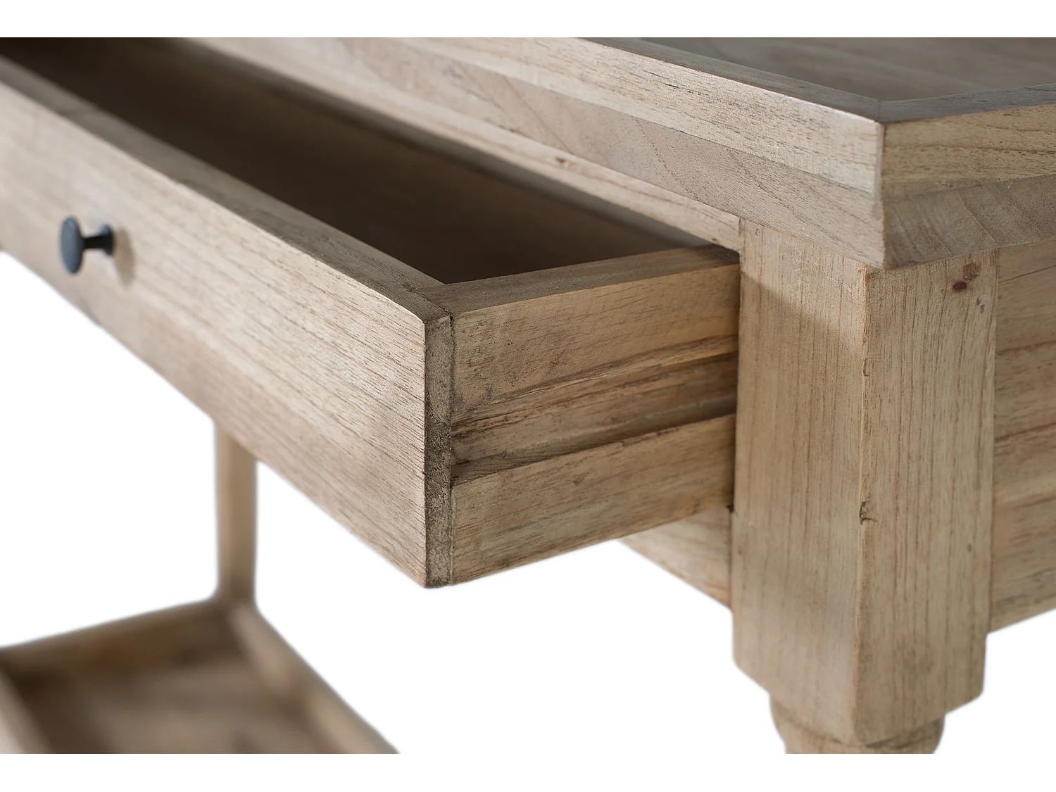 Console en Bois de Mindi 100 cm Style Rustique Moderne