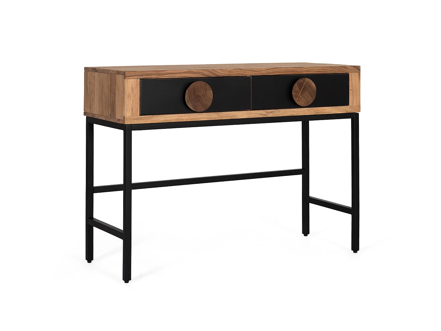 Console en Bois d’Acacia 110 cm Style Rustique Contemporain