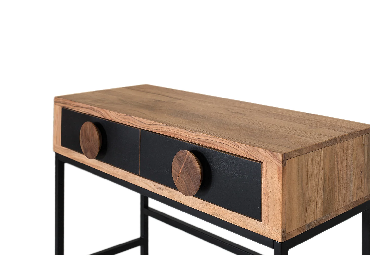 Console en Bois d’Acacia 110 cm Style Rustique Contemporain