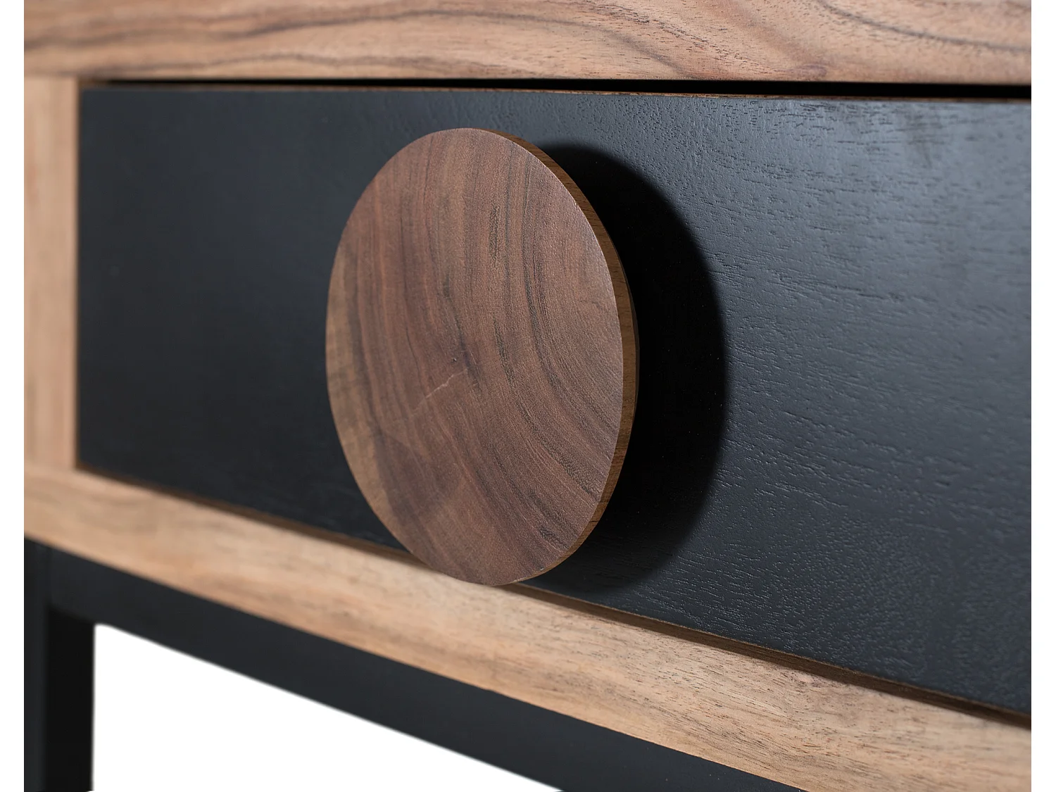 Console en Bois d’Acacia 110 cm Style Rustique Contemporain