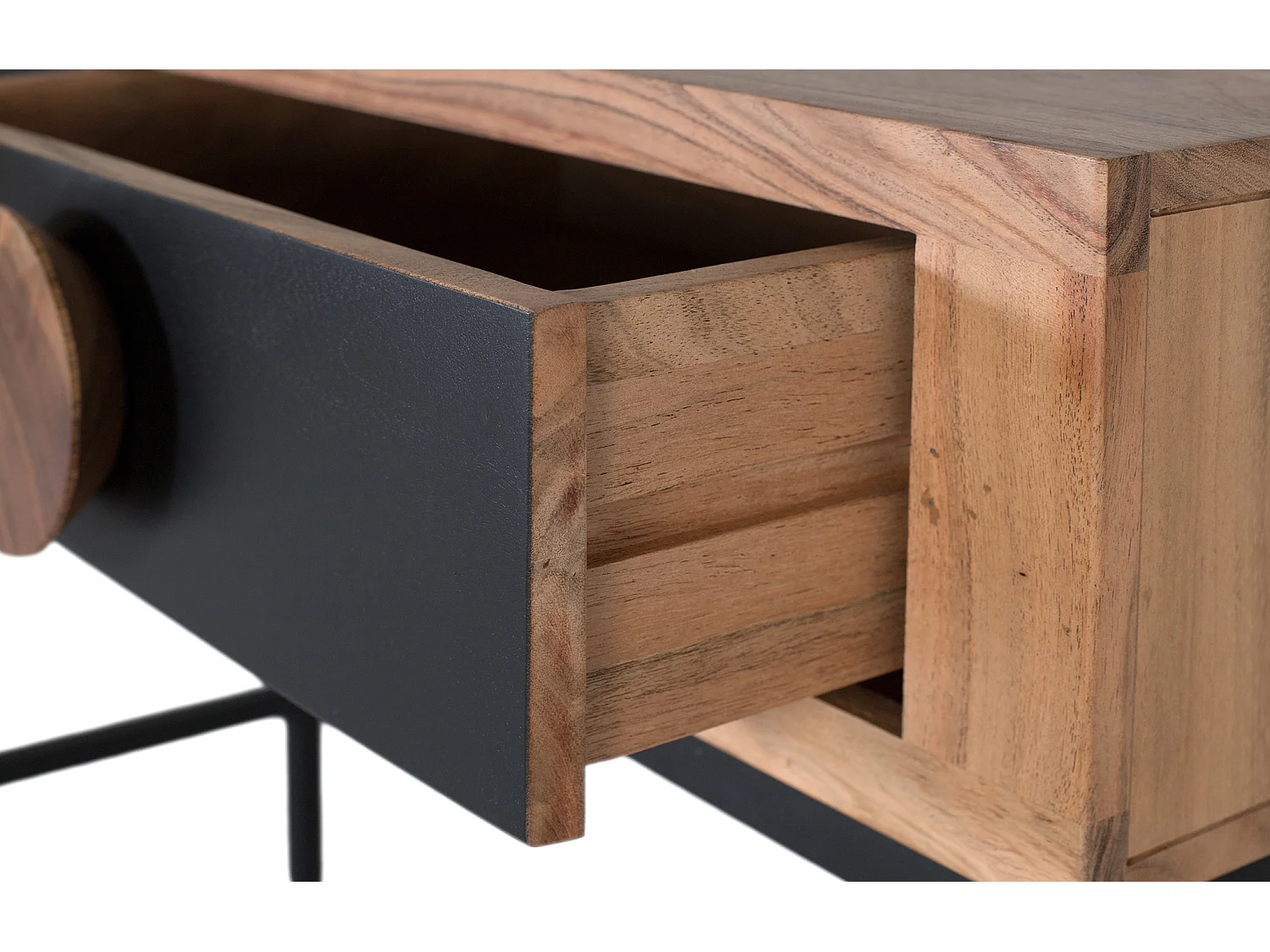 Console en Bois d’Acacia 110 cm Style Rustique Contemporain