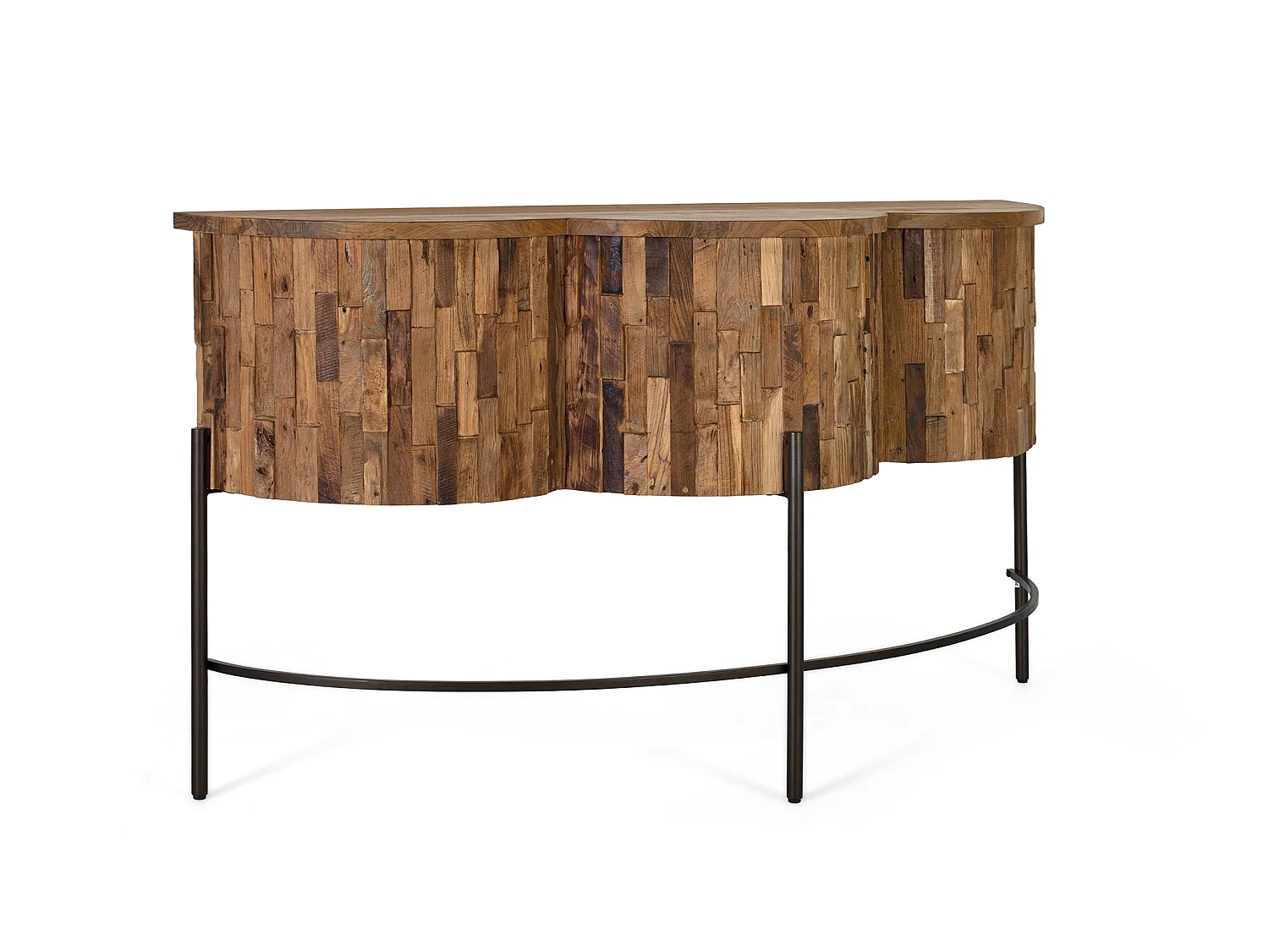 Console en Bois de Teck 165 cm Style Rustique Chic Contemporain
