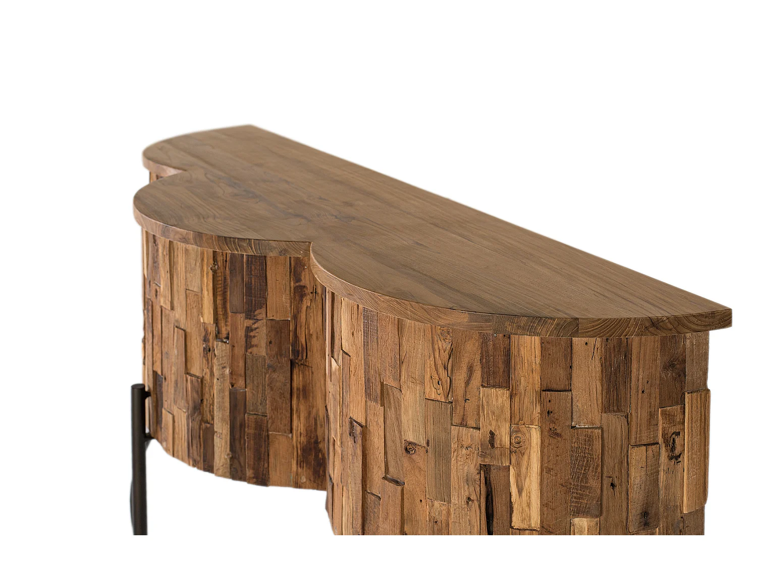 Console en Bois de Teck 165 cm Style Rustique Chic Contemporain