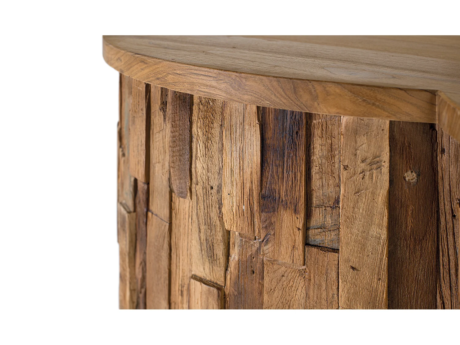 Console en Bois de Teck 165 cm Style Rustique Chic Contemporain