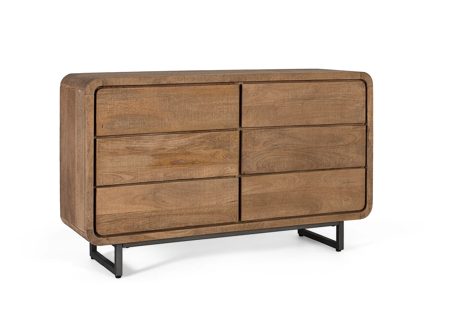 Buffet en Bois de Manguier 130 cm Style Scandinave Contemporain
