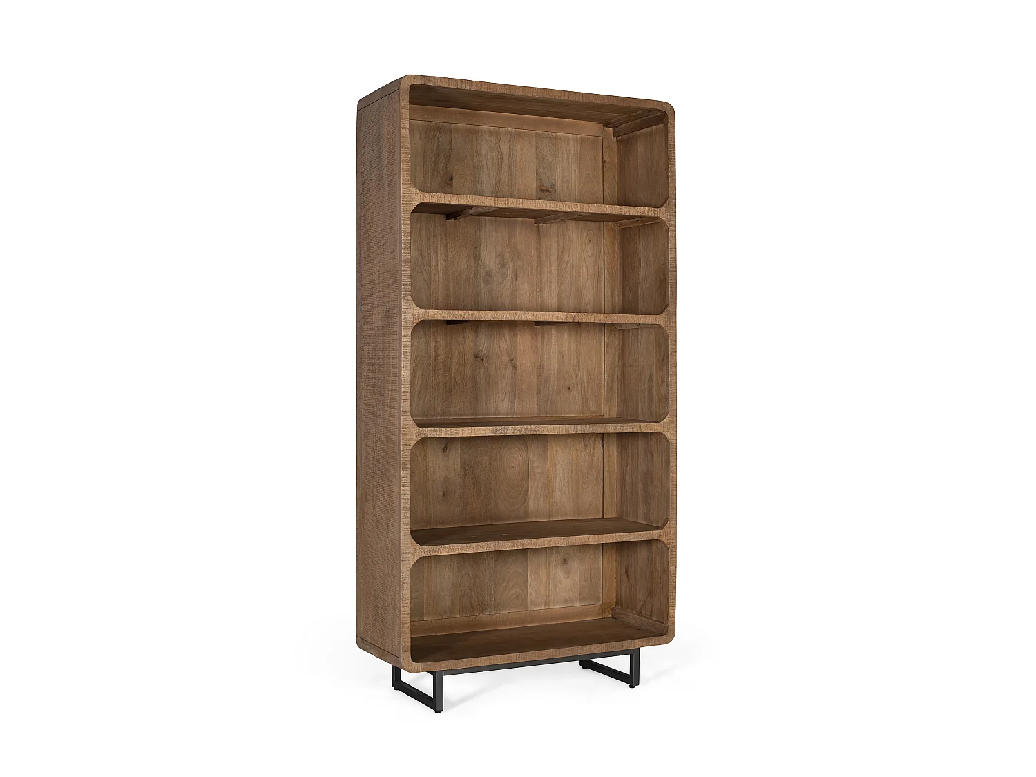 Boekenplank van mangohout, 100 cm, eigentijdse Scandinavische stijl
