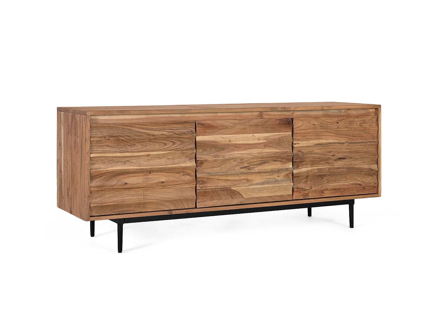 TV-Ständer aus Akazienholz, 150 cm, rustikal-moderner Stil