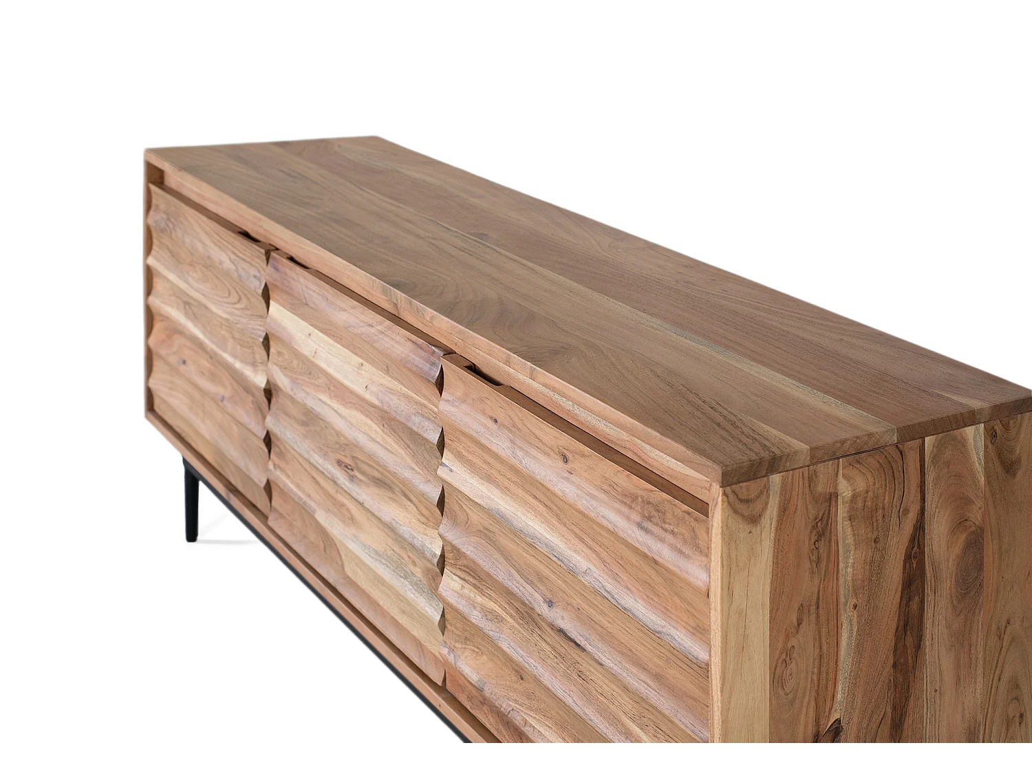 TV-Ständer aus Akazienholz, 150 cm, rustikal-moderner Stil