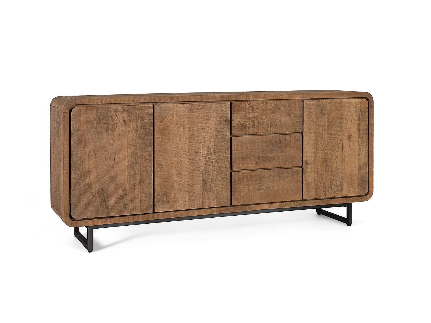 Buffet en Bois de Manguier 180 cm Style Scandinave Contemporain
