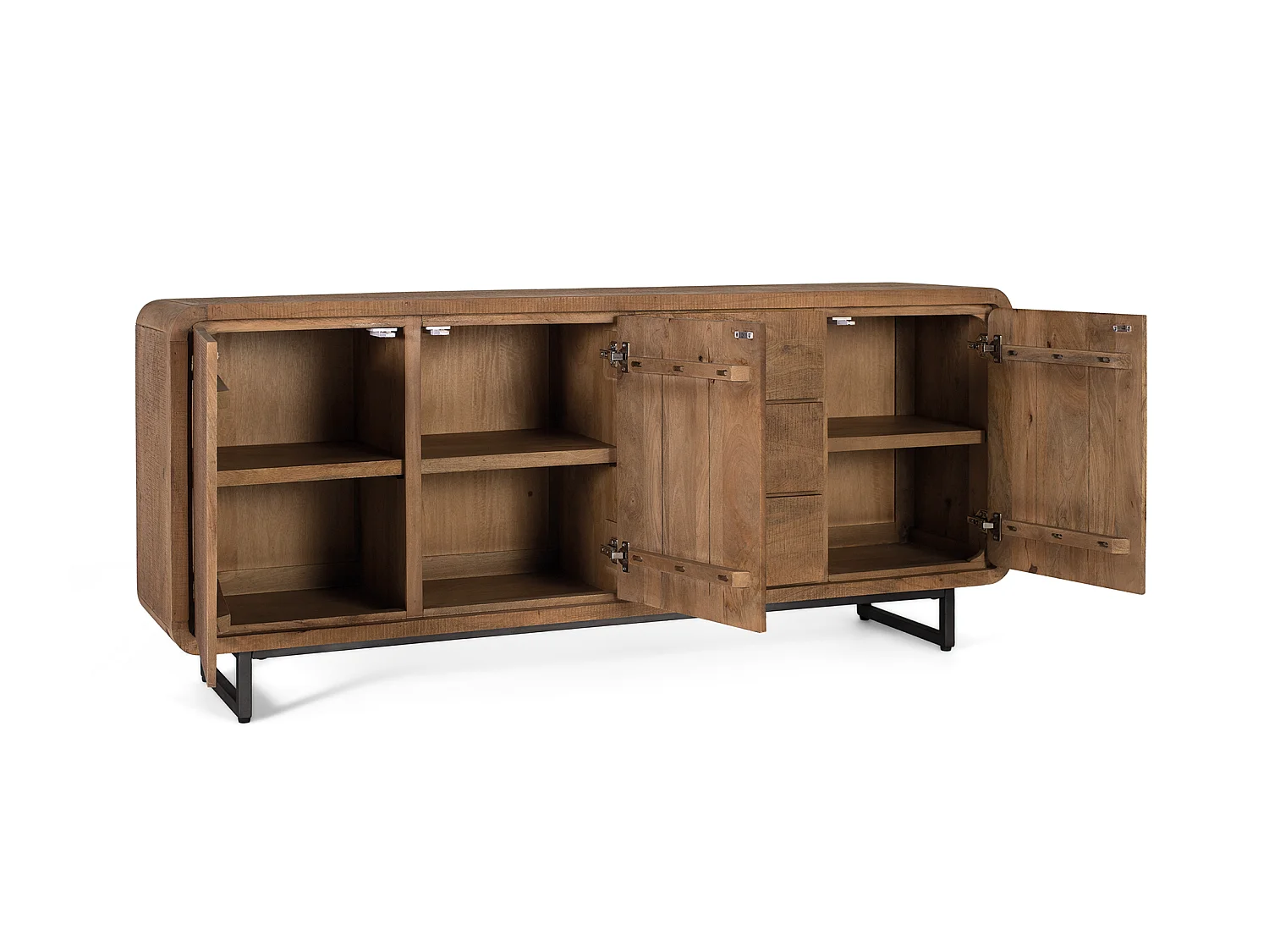 Buffet en Bois de Manguier 180 cm Style Scandinave Contemporain