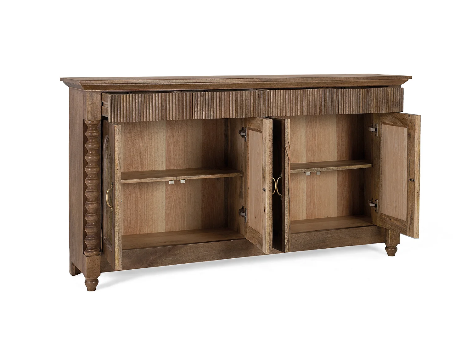 Buffet en Bois de Manguier 169 cm Style Ethnique Colonial