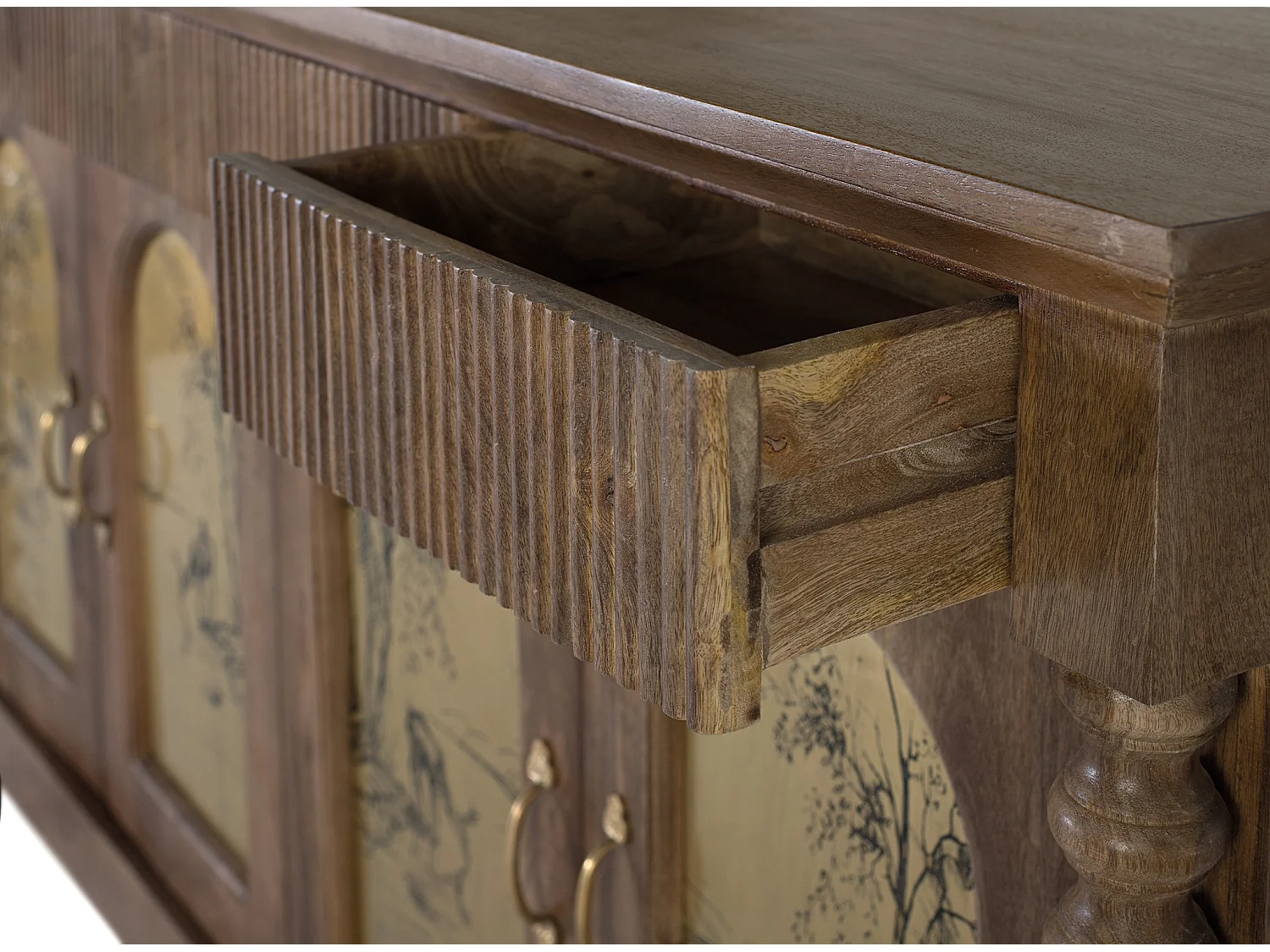 Buffet en Bois de Manguier 169 cm Style Ethnique Colonial